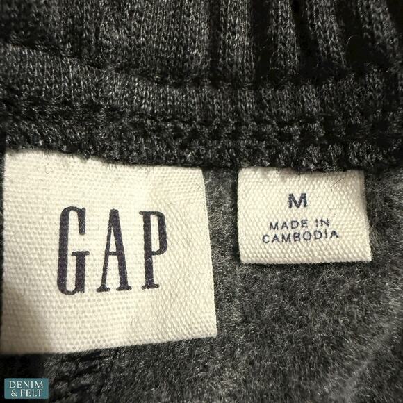 GAP Factory Charcoal Gray Logo Joggers Fleece Lounge Pants Men’s NEW~NWT!! - Picture 10 of 13